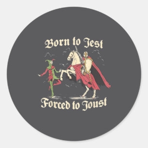 Cool Meme Middeleeuws Vintage Grafisch Ridders Gra Ronde Sticker
