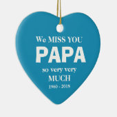 Cool Memorial Personalized PAPA Holiday Ornament (Rechts)