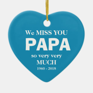 Cool Memorial Personalized PAPA Holiday Ornament