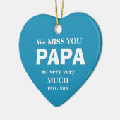 Cool Memorial Personalized PAPA Holiday Ornament (Links)