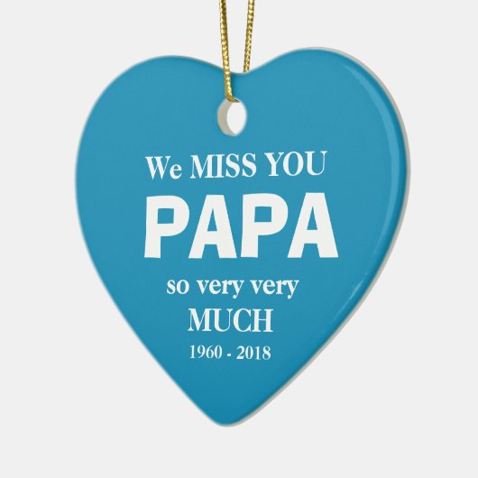 Cool Memorial Personalized PAPA Holiday Ornament (Links)