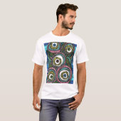 Cool men's T-shirt with an abstract print (Voorkant volledig)
