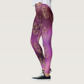 cool mermaid glitter blauw groen roze patroon leggings (Links)