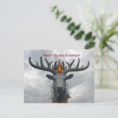 Cool Merry Chicken Christmas Briefkaart! Feestdagenkaart (Staand voorkant)