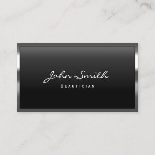 Cool Metal Border Beautician Visitekaartje