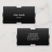 Cool Metal Border Lawyer Dark Visitekaartje (Voorkant / Achterkant)
