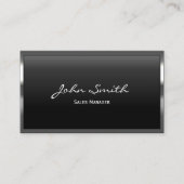 Cool Metal Border Sales Manager Visitekaartje (Voorkant)