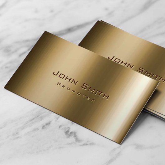 Cool Metal Bronze Promoter Visitekaartje