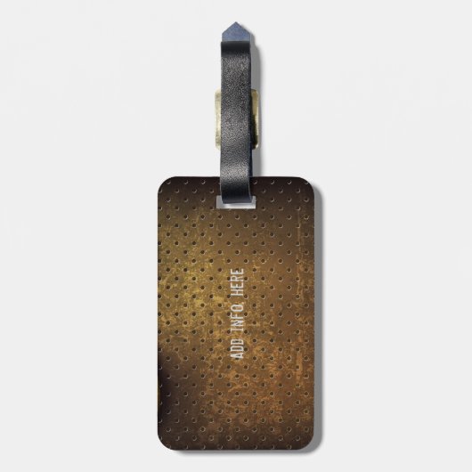 Cool Metal Grunge Electric Guitar Personalized Bagagelabel (Achterkant verticaal)