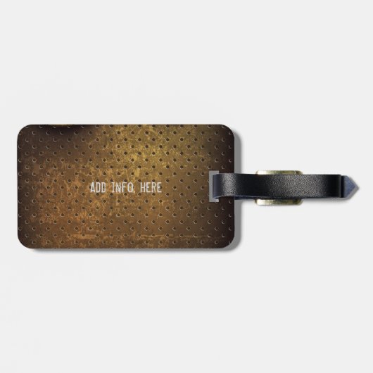 Cool Metal Grunge Electric Guitar Personalized Bagagelabel (Achterkant horizontaal)