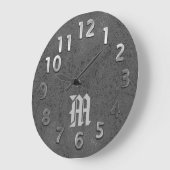 Cool Metal Look Monogram Klok (Hoek)