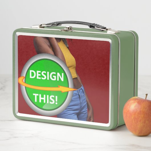 COOL! Metalen lunchbox - Groen - Custom (In situ)