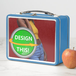 COOL! Metalen lunchbox - Lichtblauw - Custom