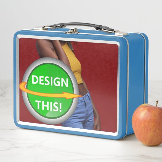 COOL! Metalen lunchbox - Lichtblauw - Custom (In situ)