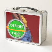COOL! Metalen lunchbox - Roestvrij - Custom (Voorkant)