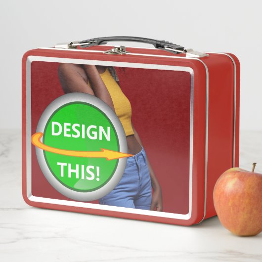 COOL! Metalen lunchbox - Rood - Aangepast (In situ)