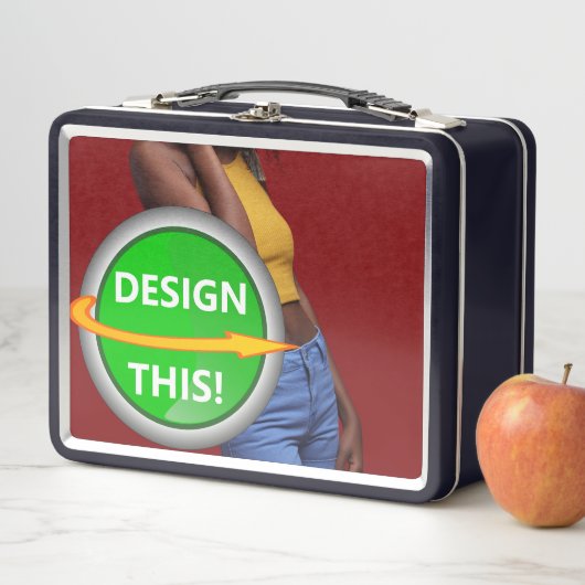 COOL! Metalen lunchbox - Zwart - Custom (In situ)