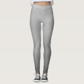 Cool Metallic Aluminium Borden grijs Leggings (Voorkant)