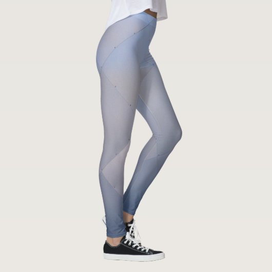 Cool Metallic Aluminium Borden grijs naar blauw Leggings (Rechts)