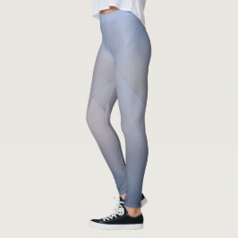 Cool Metallic Aluminium Borden grijs naar blauw Leggings