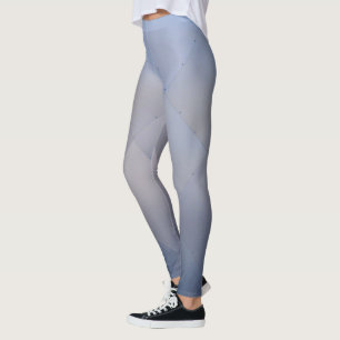Cool Metallic Aluminium Borden grijs naar blauw Leggings
