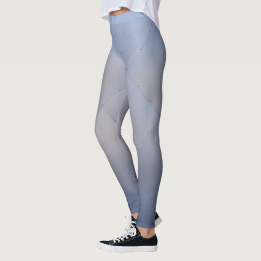 Cool Metallic Aluminium Borden grijs naar blauw Leggings (Links)