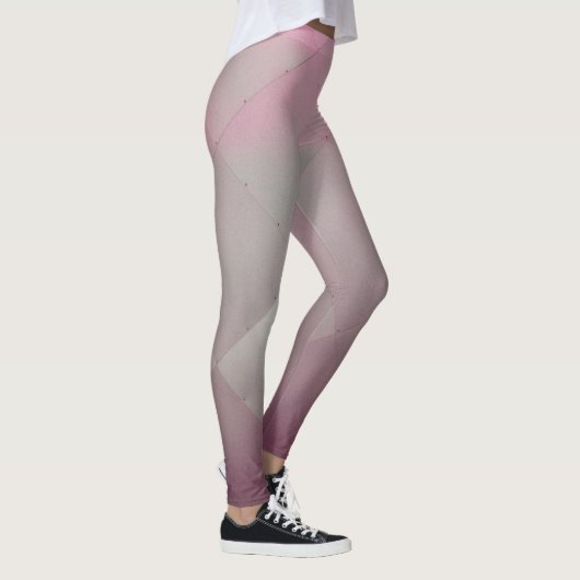 Cool Metallic Aluminium Borden Grijs tot Roze Leggings (Rechts)