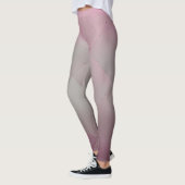 Cool Metallic Aluminium Borden Grijs tot Roze Leggings (Links)