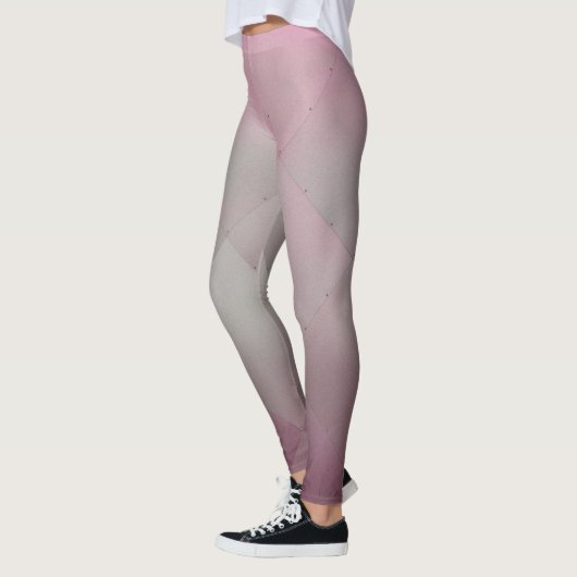 Cool Metallic Aluminium Borden Grijs tot Roze Leggings (Links)