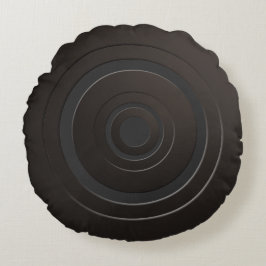 Cool Metallic Circles Black met elke kleur Rond Kussen