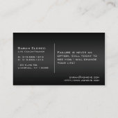 Cool Metallic Life Coach-Visitekaartjes Visitekaartje (Achterkant)