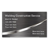 Cool Metallic Look Lassen Bouw Magnetisch Visitekaartje (Voorkant)