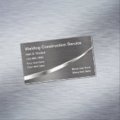 Cool Metallic Look Lassen Bouw Magnetisch Visitekaartje (Voorbeeld)