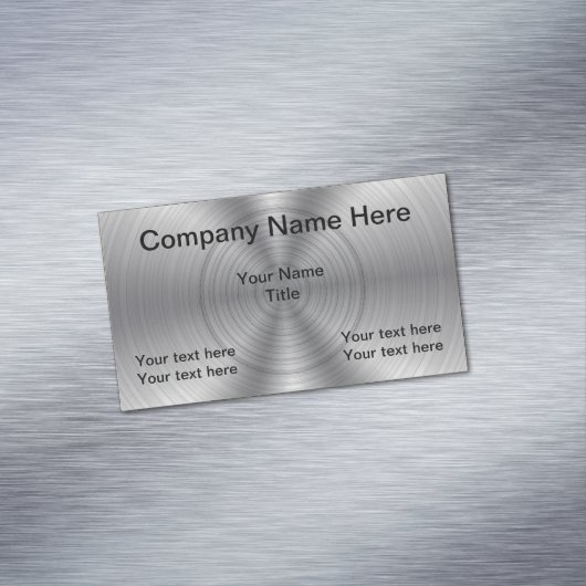 Cool Metallic look Magnetisch Visitekaartje (Voorbeeld)