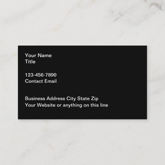 Cool Metallic look Visitekaartje (Achterkant)