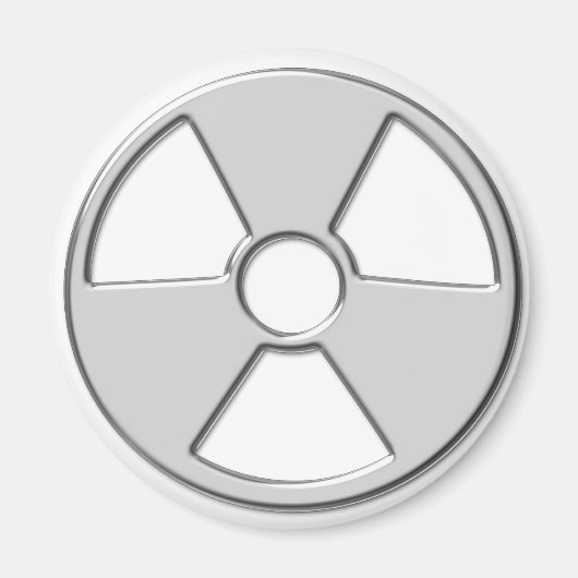 Cool Metallic Radioactive Radiation Symbol Magneet (Voorkant)