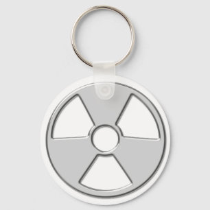 Cool Metallic Radioactive Radiation Symbol Sleutelhanger