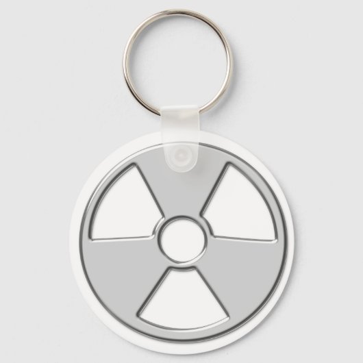 Cool Metallic Radioactive Radiation Symbol Sleutelhanger (Voorkant)