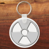 Cool Metallic Radioactive Radiation Symbol Sleutelhanger (Voorkant)