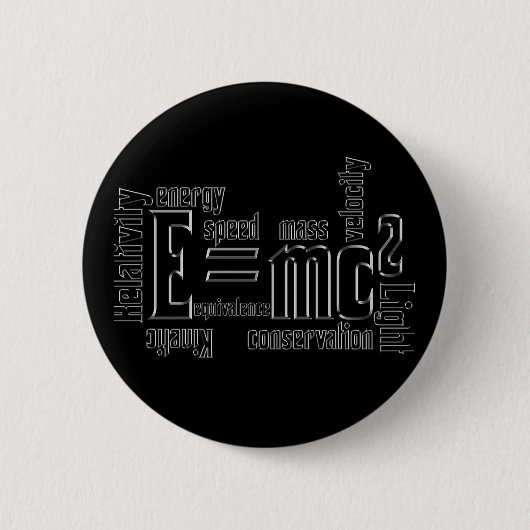 Cool Metallic Science Mass Equivalent Ronde Button 5,7 Cm (Voorkant)
