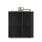 Cool Metallic Steel Kijk met Funny Mustache Heupfles (Achterkant)