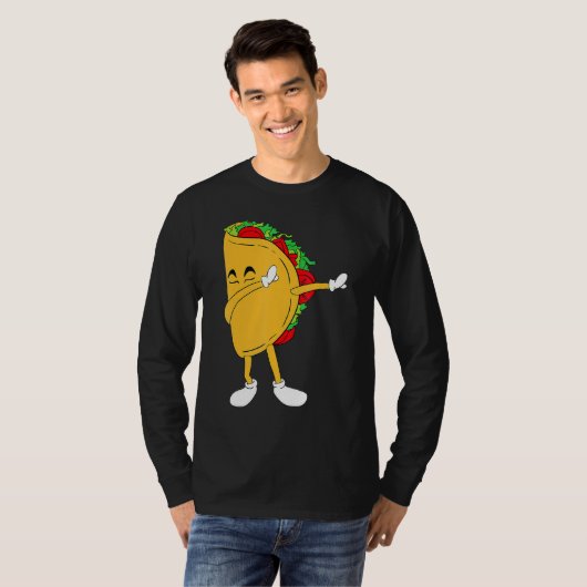 Cool Mexico Dabbing Taco Funny Mexican Food T-shirt (Voorkant volledig)