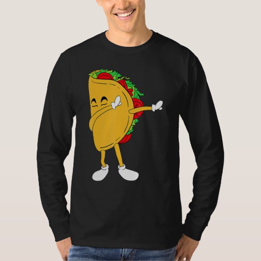 Cool Mexico Dabbing Taco Funny Mexican Food T-shirt (Voorkant)