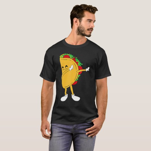 Cool Mexico Dabbing Taco Funny Mexican Food T-shirt (Voorkant volledig)