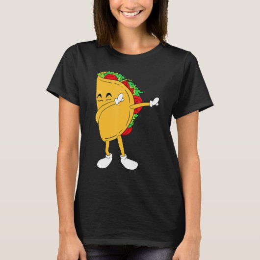 Cool Mexico Dabbing Taco Funny Mexican Food T-shirt (Voorkant)
