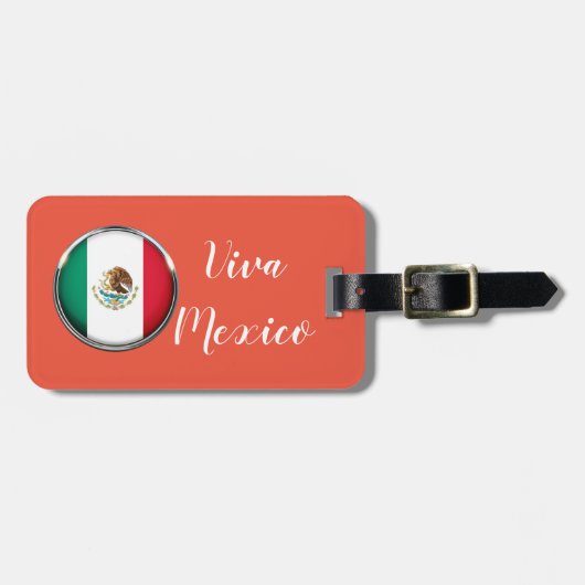 Cool Mexico Flag Design Bagagelabel (Voorkant horizontaal)