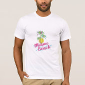 Cool Miami Beach, Florida Palm Trees Graphic T-shirt (Voorkant)