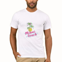 Cool Miami Beach, Florida Palm Trees Graphic