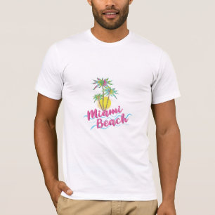 Cool Miami Beach, Florida Palm Trees Graphic T-shirt