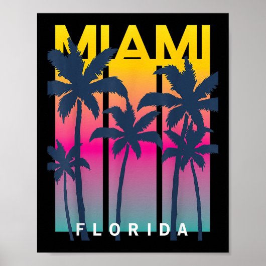 Cool Miami Florida Graphic Design T - shirts, ik h Poster (Voorkant)